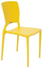 Cadeira Tramontina Safira Amarela em Polipropileno e Fibra de Vidro