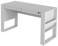 Mesa Para Computador Escrivaninha 2 Gavetas ME4144 Branco - Tecno Mobi