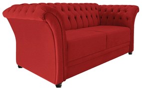 Namoradeira Chesterfield Sofia Corano Vermelho - ADJ Decor