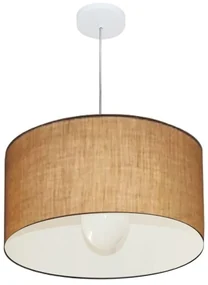 Pendente Cilíndrico Palha MJ-4205 Para Mesa de Jantar e Estar
