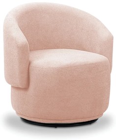 Poltrona Decorativa Orgânica Giratória Névoa Bouclê E03 - D'Rossi - Rose