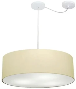 Lustre Pendente Cilíndrico Com Desvio Bege MJ-4259 Para Mesa de Jantar e Estar