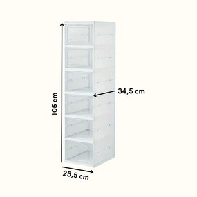 Sapateira Vertical 6 Andares Caixa De Sapato Dobrável Tênis