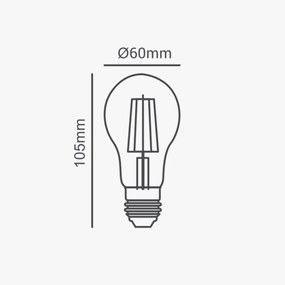 Lâmpada Decorativa Filamento A60 Vintage E27 4W 4320Lm Bivolt 2200K |...