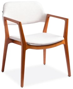 Cadeira com Braço Daniela Estofada Estrutura Madeira Liptus Design Sustentável