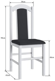 Conjunto 2 Cadeiras Madeira E Tecido Corino 500 - Branco
