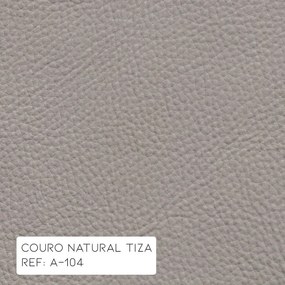Poltrona Decorativa Sala de Estar Níger Pés Madeira Couro Off White G58 - Gran Belo