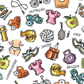 Papel De Parede Adesivo Nutrição (0,58m x 2,50m)
