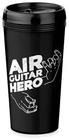 Copo Viagem 520ml Preto Air Guitar Hero Rock
