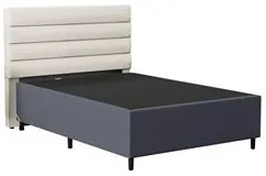 Cabeceira com Base para Cama Box Casal 138x188cm Hit ID5 Linho Cru/Sue