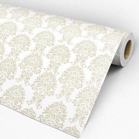 Papel de parede adesivo arabesco creme