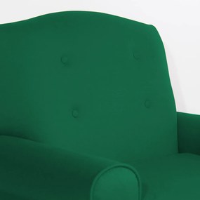 Poltrona da Vovó Lucy Decorativa Luxo Suede Verde Bandeira