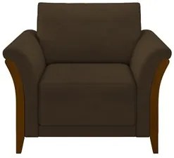 Kit 2 Poltronas Decorativas Sala de Estar 102cm Pés Madeira Roya M22 V