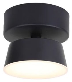 Plafon Led Sobrepor Metal Preto 7w 3000k Dusso