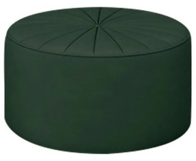 Puff Decorativo Sala De Estar Round Veludo Verde G45 - Gran Belo