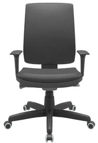 Cadeira Office Brizza Soft Vinil Preto Autocompensador Base Standard 120cm - 63896 Sun House