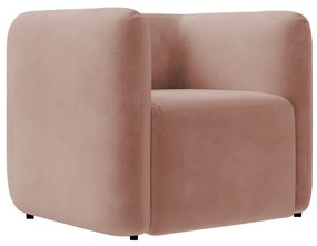 Poltrona Sala de Estar Decorativa Laguna Veludo K01 - D'Rossi - Rose