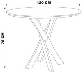 Mesa Sala de Jantar e Cozinha 120 cm Soler Com Tampo com Vidro Branco/Imbuia G42 - Gran Belo