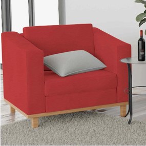 Kit Sofá 2 Lugares e 2 Poltronas Europa Corano Vermelho ADJ Decor