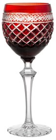 Taça de Cristal Lapidado P/ Vinho Tinto Vermelho