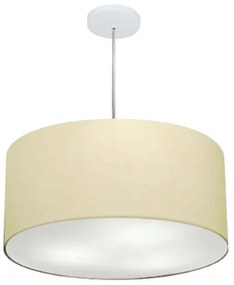 Lustre Pendente Cilíndrico Vivare Md-4219 Cúpula em Tecido 55x25cm - Bivolt