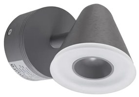 Arandela Led Aluminio Cinza 5w 3000k Flora