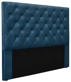 Cabeceira Decorativa Queen Size 1,60M Tàzio Veludo Azul Marinho G63 - Gran Belo