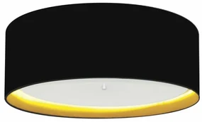 Plafon Para Dormitório Cilíndrico SD-3008 Cúpula Cor Preto Amarelo