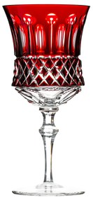 Taça de Cristal Lapidado P/ Vinho Tinto - Vermelho - 69  Vermelho - 69
