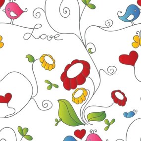 Papel de parede adesivo floral love