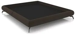 Cama King Base Box 193x203cm Pés de Ferro Cold P02 Veludo Marrom - Mpo