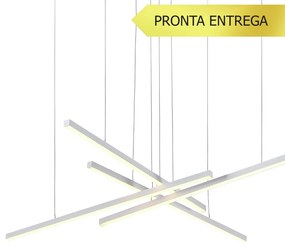 Pendente Bastoni 120X120Cm Led 60W 3000K Bivolt Branco - Usina Imports... (Branco)