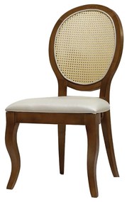 Cadeira Delicate com Palha de Empilhar - Freijó - Tecido Facto Fendi e Palha Pintada Sextavada  Kleiner
