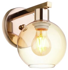 Arandela Globinho Aberto 17X15X19Cm 1 X E27 Metal E Globo Ø15Cm |Old A... (GRAFITE / COBRE BRILHO, CLEAR)