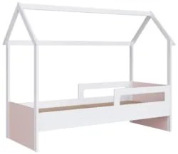 Cama Infantil Montessoriana Casinha Infix C06 Branco/Rosa - Mpozenato