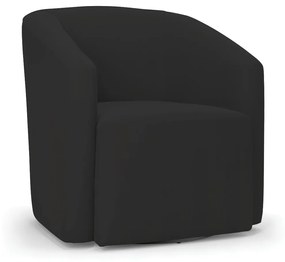 Poltrona Decorativa Base Giratória Stella Max Veludo D03 - D'Rossi - Preto