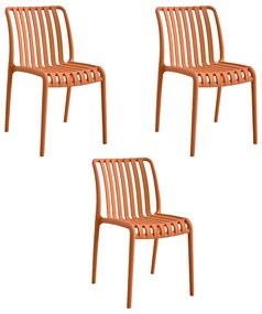 Kit 3 Cadeiras Monoblocos Área Externa Ipanema com Proteção UV Telha G56 - Gran Belo