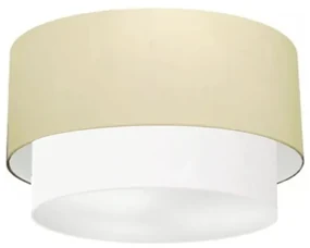Plafon Para Quarto Cilíndrico SQ-3045 Cúpula Cor Algodão Crú Branco