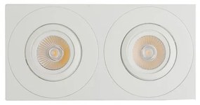 Plafon Embutir Aluminio Par20 E27 Face Plana Dupla 50W - BRANCO