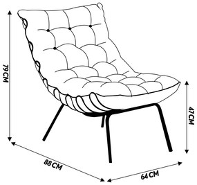 Poltrona Decorativa Sala de Estar Abel Base de Ferro Dourada Suede Bordô G41 - Gran Belo