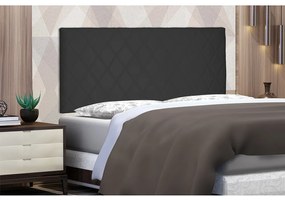 Cabeceira Painel Dubai Para Cama Box Queen 160 cm Suede - D'Rossi - Preto