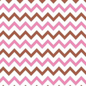 Papel de parede adesivo Chevron rosa vermelho e branco