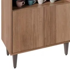 Balcão Aparador Buffet Cantinho do Café 71cm Lice Z34 Freijó - Mpozena