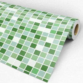 Papel de parede adesivo pastilha verde