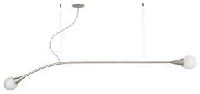 Pendente Jazz Horizontal Cabo Rayon / Cabo De Aço 8,5X150X25Cm 2Xe27 -... (DR-V - Dourado Escovado Verniz)