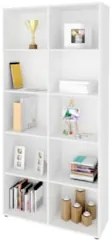 Estante Livreiro Clean com 8 Prateleiras Branco - Artany