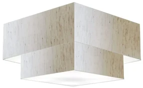 Plafon Para Sala Quadrado SL-3022 Cúpula Cor Linho Bege