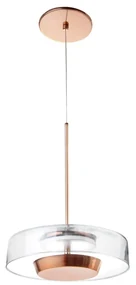Pendente Bol Ø25,5X22Cm Rebatedor Em Vidro E Metal Alumínio 01Xled 9W... (DOURADO FOSCO, BRANCO (Fosco))
