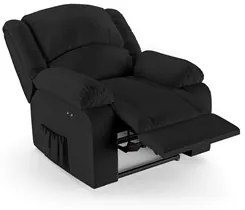 Poltrona do Papai Reclinável Pietra Power Touch Massagem FH9 PU Preto