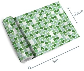 Papel de parede adesivo pastilha verde